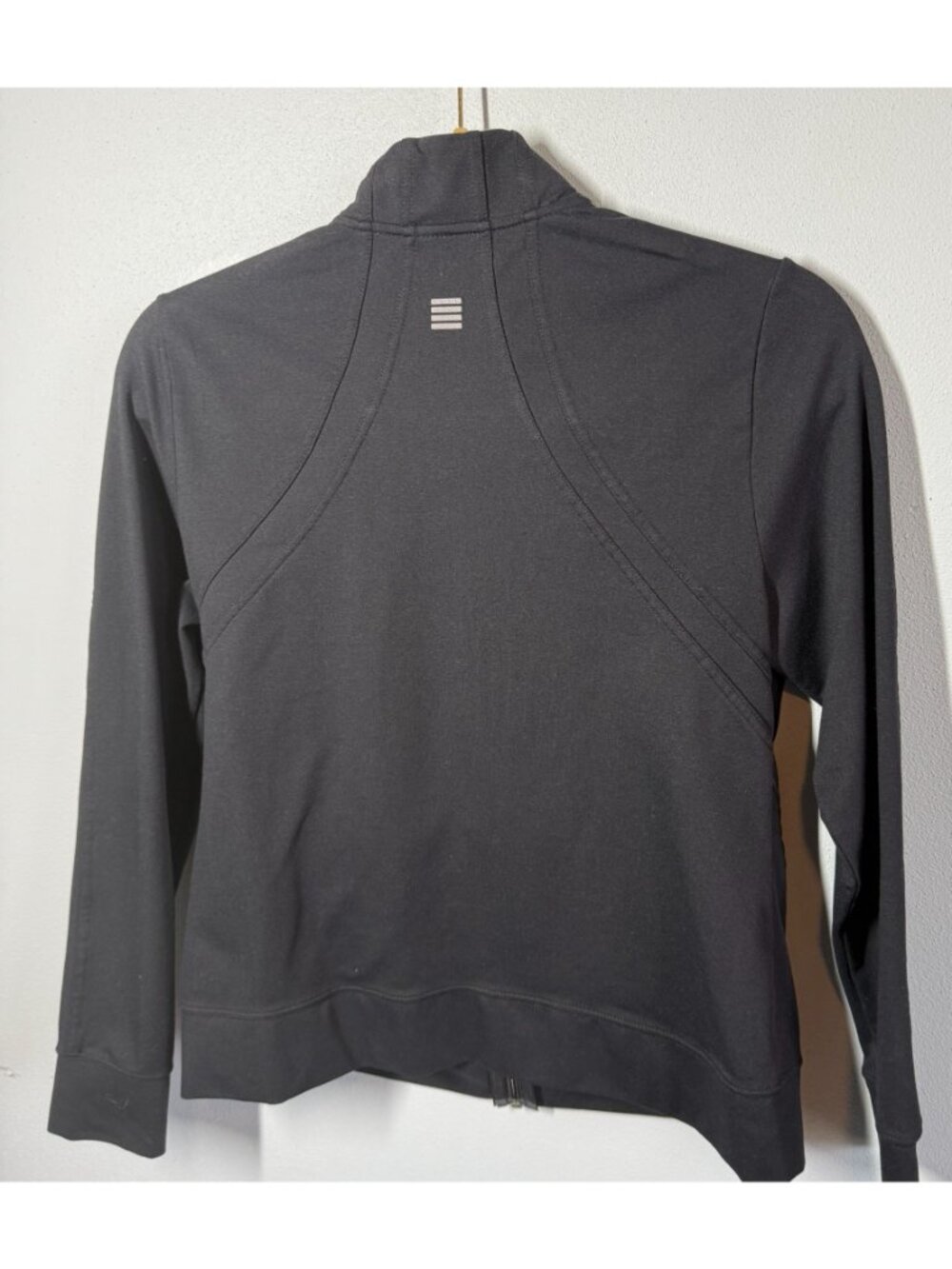 Lands' End Womens Small Black Full Zip Athletic Jacket Lightweight Soft Shell - Picture 2 of 14